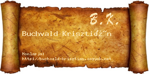 Buchvald Krisztián névjegykártya